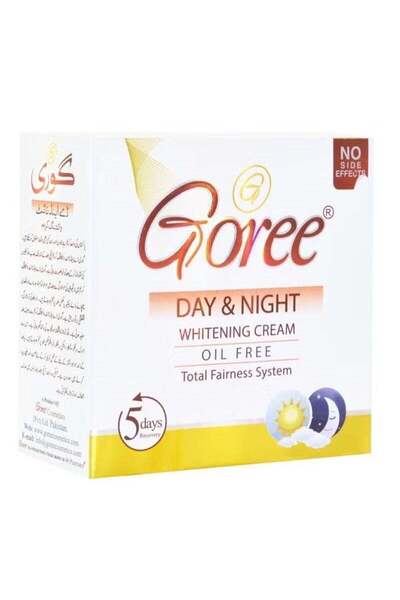 goree Day & Night Whitening Cream | Oil-Free Fairness Moisturizer | 5 Days Re...