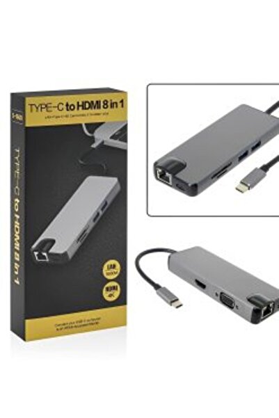 OEM 8-σε-1 Μετατροπέας Type C σε HDMI – VGA – 2 x USB 3.0 – Type C – Ethernet...