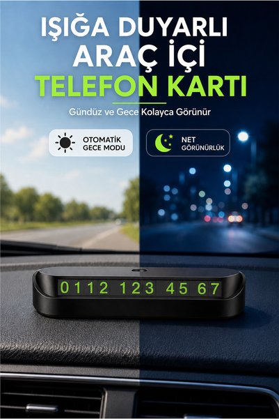 FLY LIFE In-Car Parking Number Display - Hidden Phone Number Card, Compact Design (1 Piece)