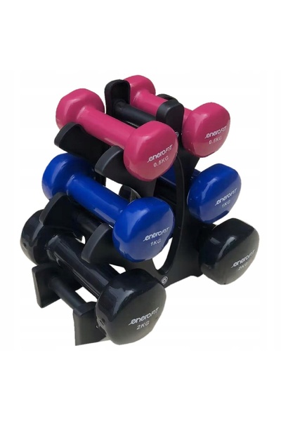 NO BRAND Set gantere ENERO FIT 1052687 (2x2/2x1/2x0,5 kg) + suport