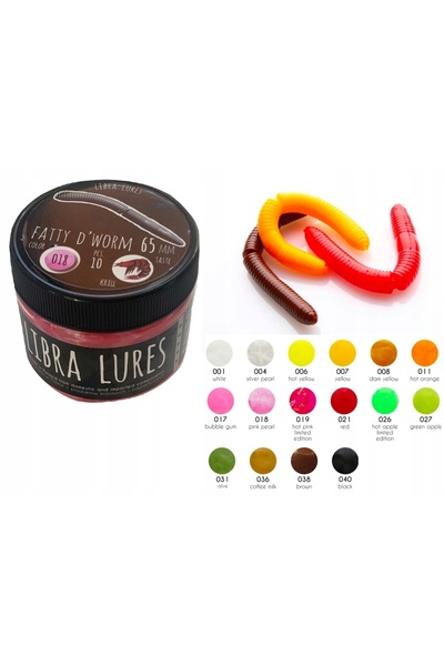NO BRAND LIBRA LURES Fatty D'Worm 6.5 cm Cafea Lapte
