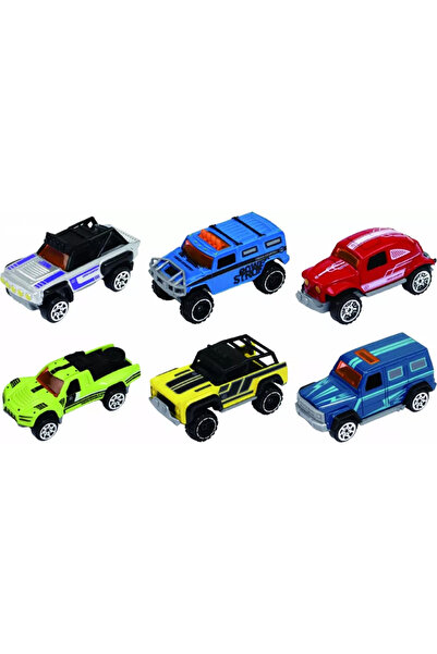 CEVODLE MACHETA DIE CAST, SET 6 CAMIONETE, SCARA 1/64, 7.5CM, DIVERSE MODELE ...
