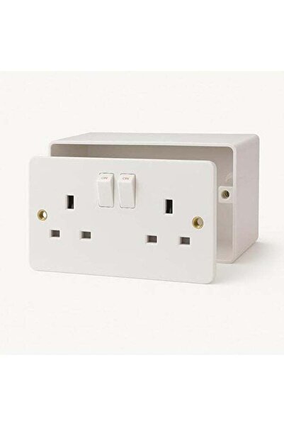 Duravel Wall Socket with Switches, 2-Gang Electrical Outlet