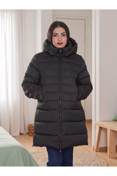 Finelook Women’s Long Puffer Jacket with Hood – Ultra Warm Winter Coat |