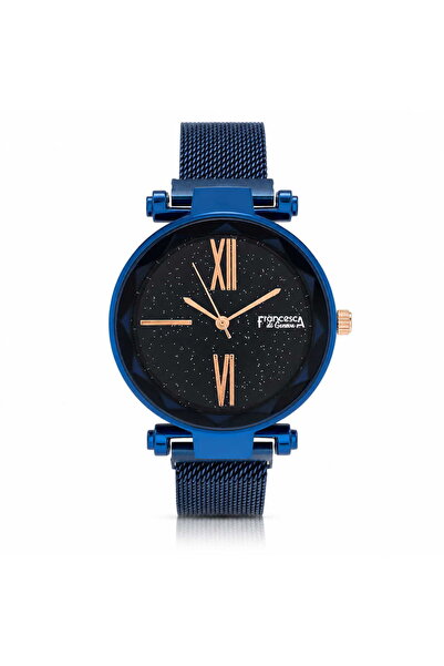Watch Ceas de dama Francesca di Geneva FF243, albastru, bratara magnetica