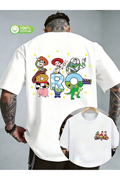 SVART WEAR Toy Story Bro Printed Oversize Crew Neck Summer T-Shirt