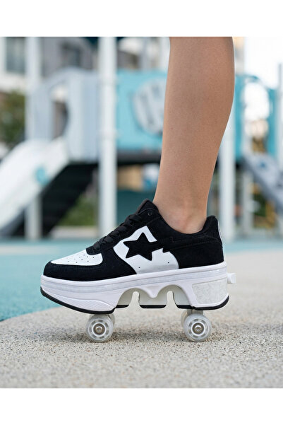 BURUNİ One-Touch Automatic Transforming Roller Skates Children's Sports Shoes