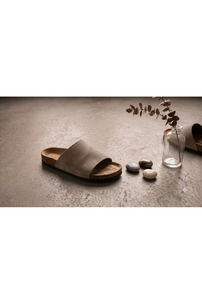SBronze Women's Single Strap Slippers Mink
