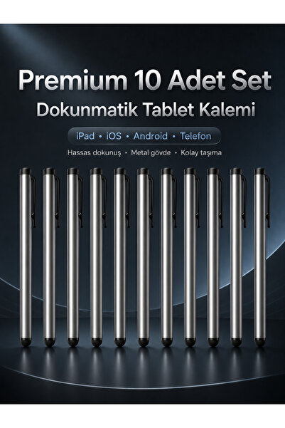 Derwell Dokunmatik Tablet Kalemi iPad iOS Android Telefon Uyumlu Akıllı Çizim...