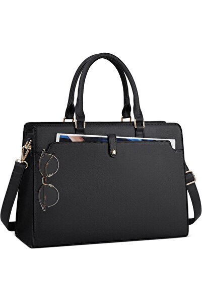 RAINSMORE Women Rm-6307 Contemporary Laptop Bag for Women 15.6 Inch Leather T...