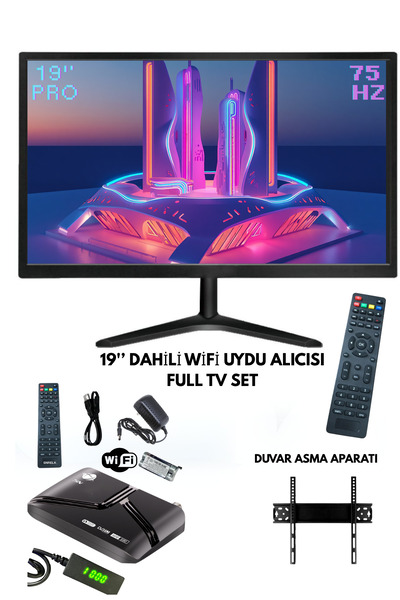SN-HA-MA 19'' 49 Ekran Pro Dahili Hoparlör (Dahili Wifi) Uydu Alıcısı Full Se...