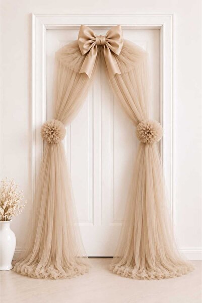 SonArt Home Decoration Kullanıma Hazır Lüks Kapı Süsleme Tülü, Hastane Odası,...