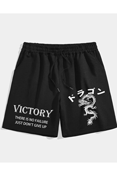 NIGRUM PARDUS شورت برمودا للرجال من VICTORY WHITE DRAGON مطبوع بخيطين وجيبين ...