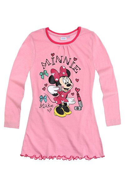 Disney Νυχτικό Μίνι Ροζ 92-128 με γκλίτερ και μεγάλο σχέδιο, 100% Βαμβακερό ζ...