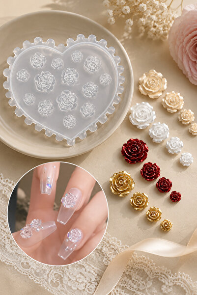 Easy Beauty Nail Art Silikon Kalıp 3D Nail Art Desen Kalıbı, Tırnak Süsleme D...