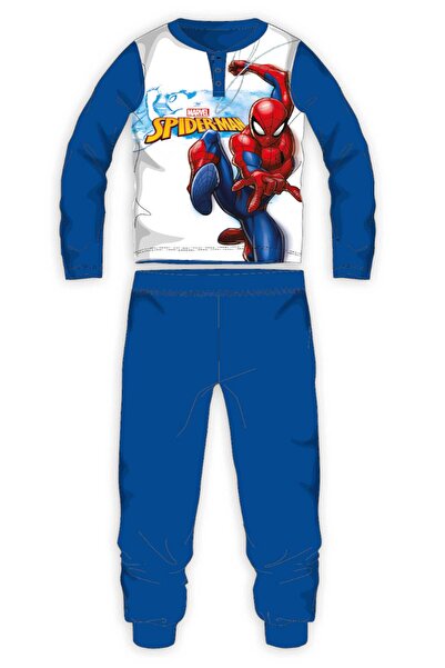 Marvel Spider-Man Classics Σπάιντερ-Μαν Μπλε πιτζάμες 3-8 ετών με 3 κουμπιά σ...