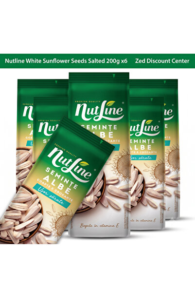 Nutline Semințe de floarea-soarelui albe sărate 200g x6