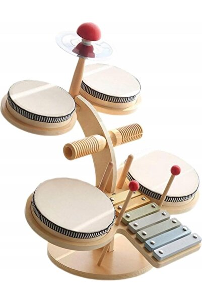 ce-ee ahşap oyuncak Bebek Davul Seti, Küçük Çocuklar İçin Ahşap Müzik Aletler...