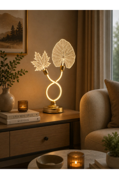 HOMEZ NEED LED table lamp with luminous leaf design