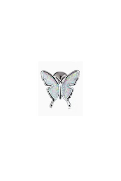 TakıLabirenti Kelebek Labret Piercing, Tragus Helix Conch Labret Dudak Kulak ...