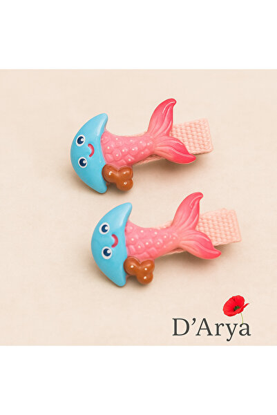 Darya D’Arya Handmade Ceramic Mermaid Tail 2-Piece Girls' Snap Hair Clips – K...