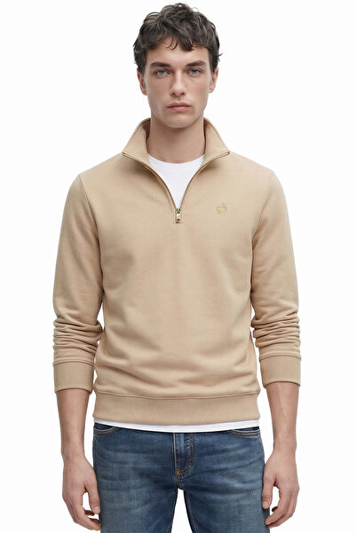 AJ X GF Premium Men's Zip-Collar Long Sleeve Sweatshirt Espa