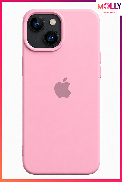 Molly iPhone 15 İçin Pamuk Şeker Lansman İçi Kadife Mat Silikon Kılıf