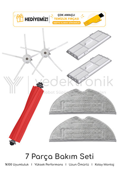 Yedektronik مجموعة العناية المكونة من 7 قطع متوافقة مع Roborock S7 / S7 Plus ...
