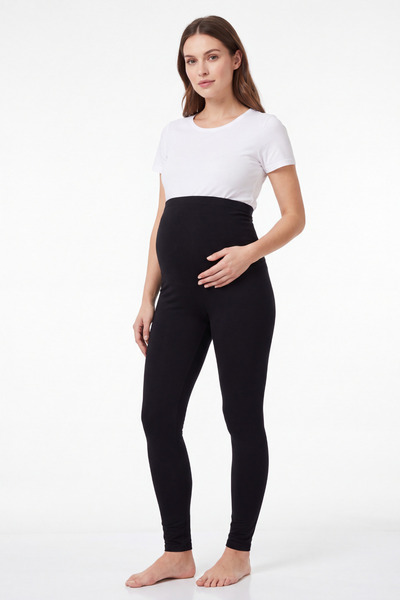 Arma Yıldız Adjustable High Waist Cotton Lycra Long Maternity Leggings