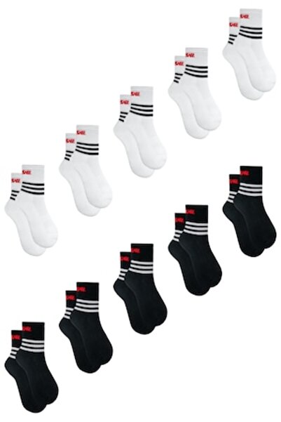 Overall Set de 10 perechi de șosete sport lungi, semi-pufoase, OVERSAFE, pent...