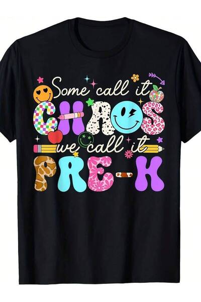23ERVA تي شيرت Some Groovy، We Call It Chaos - ملابس تعليمية كلاسيكية لمرحلة ...