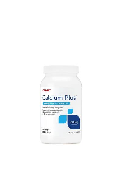 GNC Calcium Plus (Calciu) 1000mg cu Magneziu si Vitamina D3 180tb
