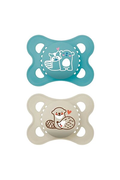 MAM Original Matte Pacifier 0–6 Months -2 Pack (Cream&Shell, Soft Silicone, S...