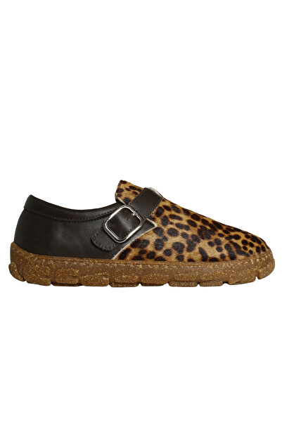 Platin Leopard Leather Women's Casual Shoes
