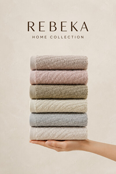 Rebeka Home Collection Kumsal Jacquard 6-Piece Kitchen Towel Set 30X50 cm Sof...