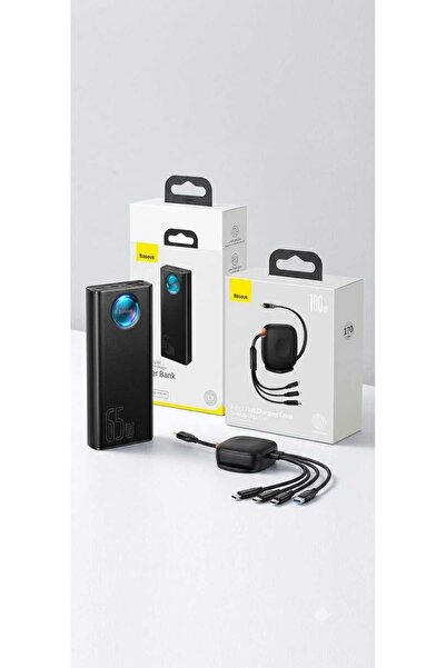 Baseus 65W 30000Mah Power Bank +100W 3-in-1 Retractable Charging Cable (Deskt...