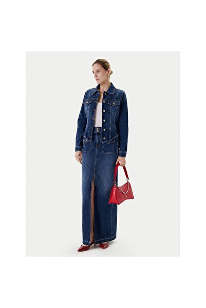 Guess Fustă de blugi pentru femei W5YD63D5QP3 Albastru