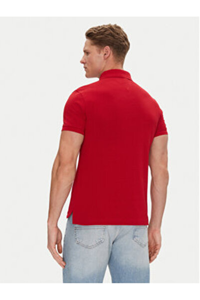 Tommy Hilfiger Tricou pentru bărbați, din bumbac, cu guler polo, cu nasturi, ...