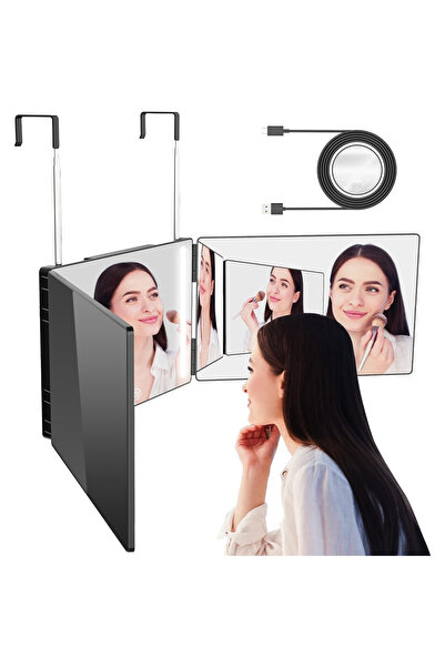 Simply Joy Oglindă cosmetică cu rotație la 360 de grade °   Iluminare LED. Pu...