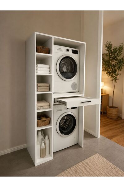 Home Center Mobilya LUVİA ÇAMAŞIR - KURUTMA MAKİNASI DOLABI - BEYAZ