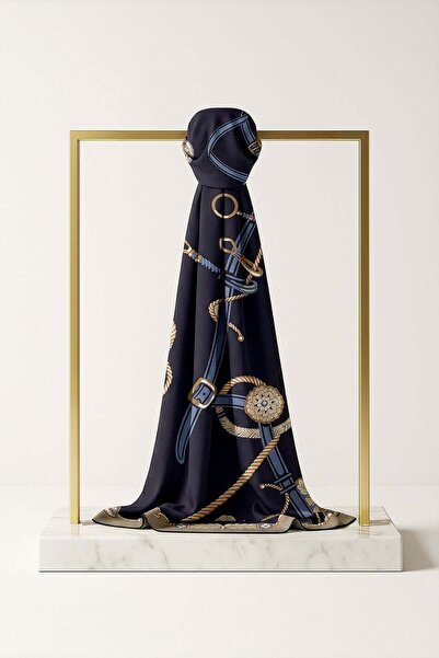Çağrı İpek Patterned Cotton Silk Shawl Dg14065-7
