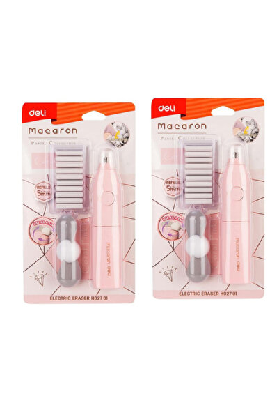 Deli H027-01 Electric Eraser Pen Macaron, Cordless, Precision Erasing, Pink –...