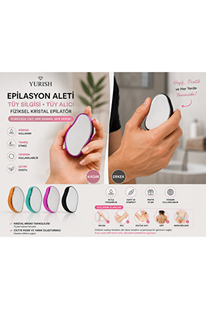 YURISH Epilasyon Aleti Tüy Silgisi Tüy Alıcı Fiziksel Kristal Epilatör