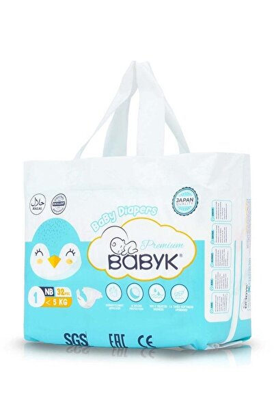 BABY K BABYK BABYK PREMIUM Newborn Baby Diapers 32 Pieces, Up to 5 kg – 12 Ho...