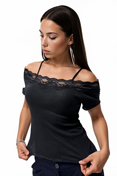 Hiccup قميص BUSEM من القطن المضلع ذو الرقبة المربعة