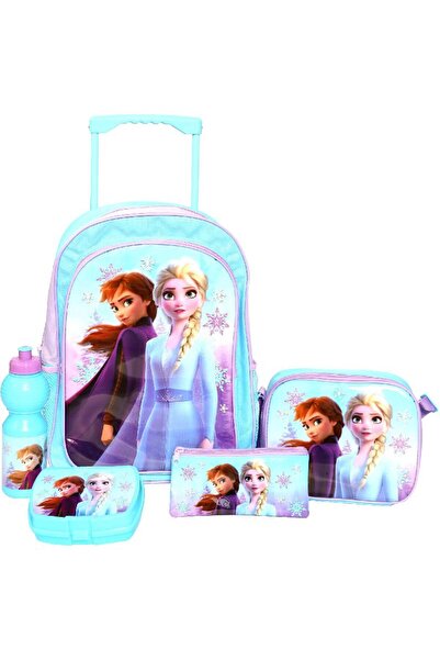 Disney Frozen 5-in-1 Value Set Trolley Bag with Accessory – Blue