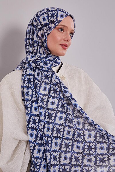 Levidor Blue Snowflake Patterned Craze Comfort Shawl