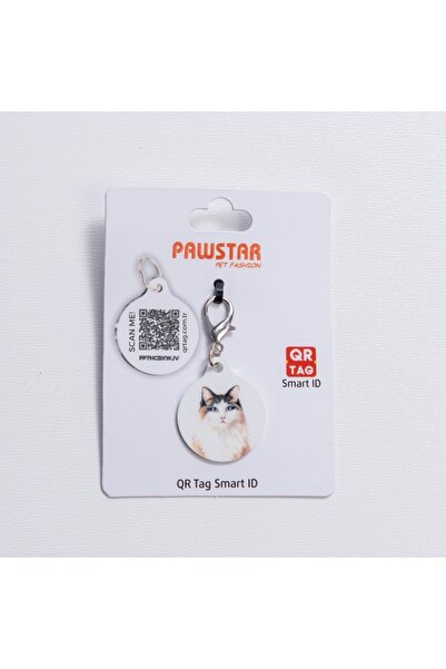 Pawstar Kedi Desenli Qr Tag Evcil Hayvan Künyesi İsimlik Pet Tag Köpek Künyes...