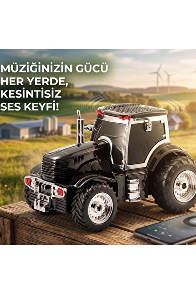 wiks Şarjlı Traktör Model Bluetooth Hoparlör, FM Radyolu TF Kart ve USB Giriş...