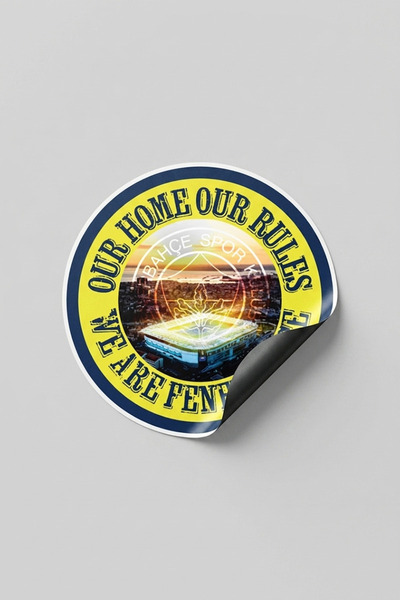 Fenerbahçe Wall Sticker Yellow Navy Blue Arma 45 cm - Licensed Original